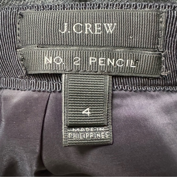 J. Crew “No. 2 Pencil” Wool Pencil Skirt, Size 4 - Picture 5 of 6